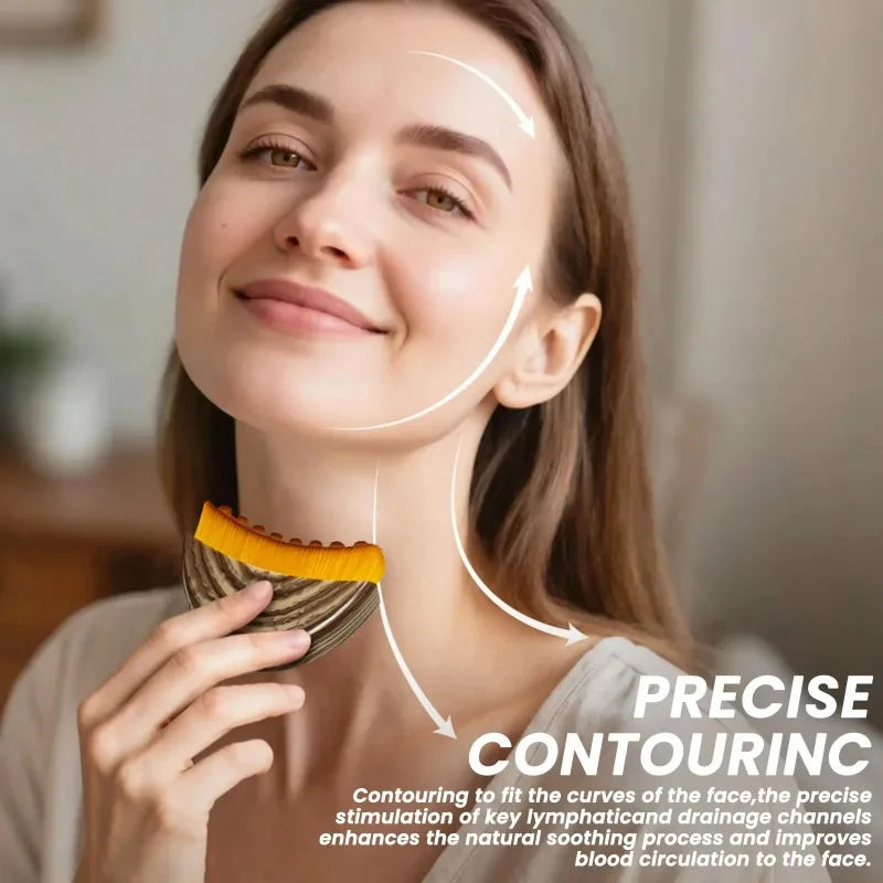 Lymphatic face brush for facial contouring and improved circulation