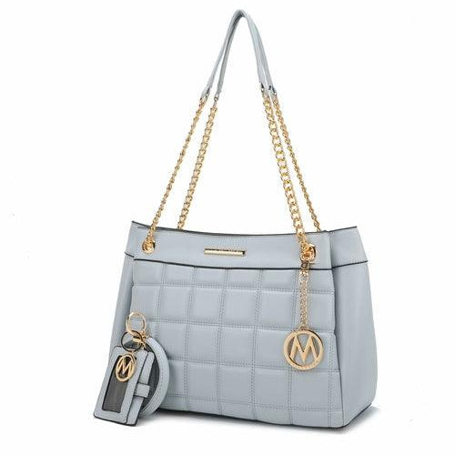 Wallets, Handbags & Accessories Mabel Quilted Vegan Leather Women Shoulder Bag with Bracelet Keychain