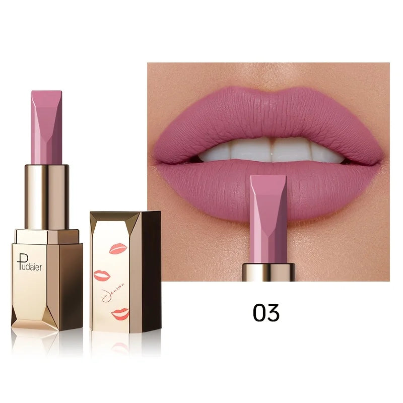 Matte lipstick MAC in soft pink shade for a trendy look