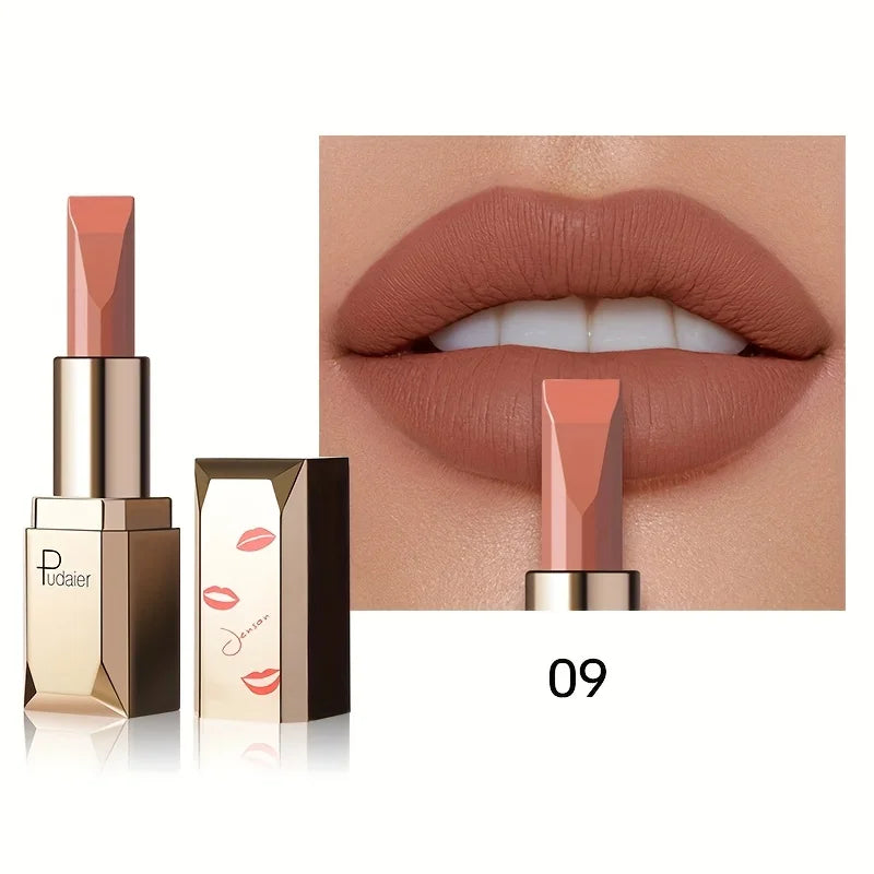 Matte lipstick MAC in warm nude shade for a chic look