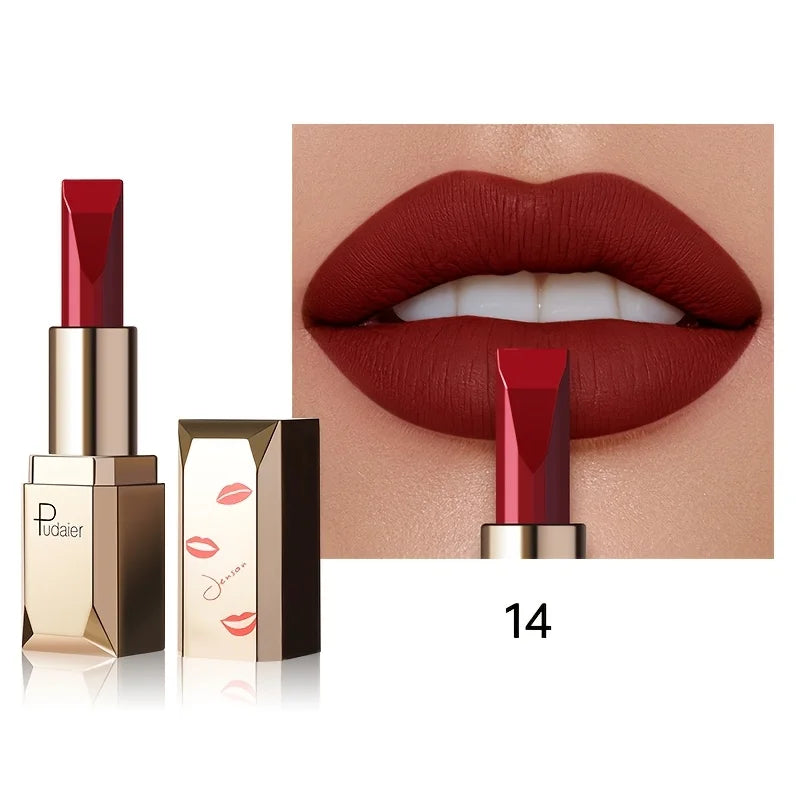 Matte lipstick MAC in deep red for lasting wear