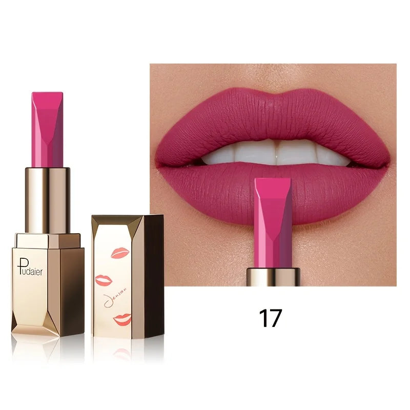 Matte lipstick MAC in vibrant pink, perfect for everyday wear
