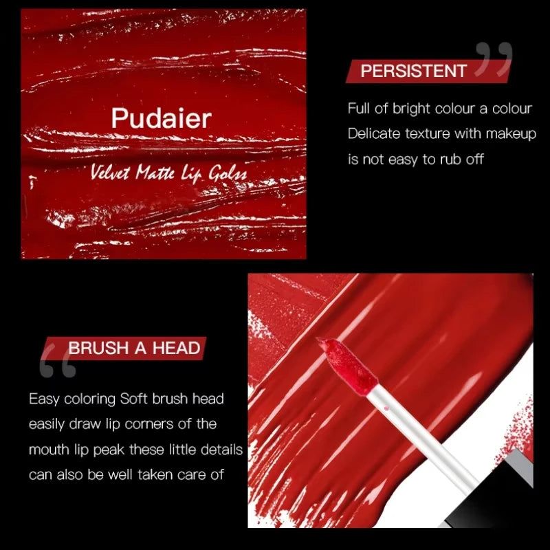 Pudai matte lipstick mac in vibrant red, perfect for bold lips