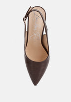 Macha Croctexture Sling Back Heels