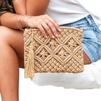 Macrame Tassel Clutch