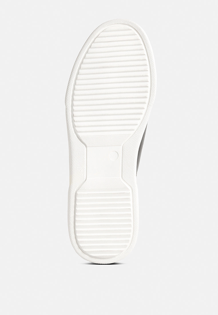 Magull Solid Lace Up Leather Sneakers