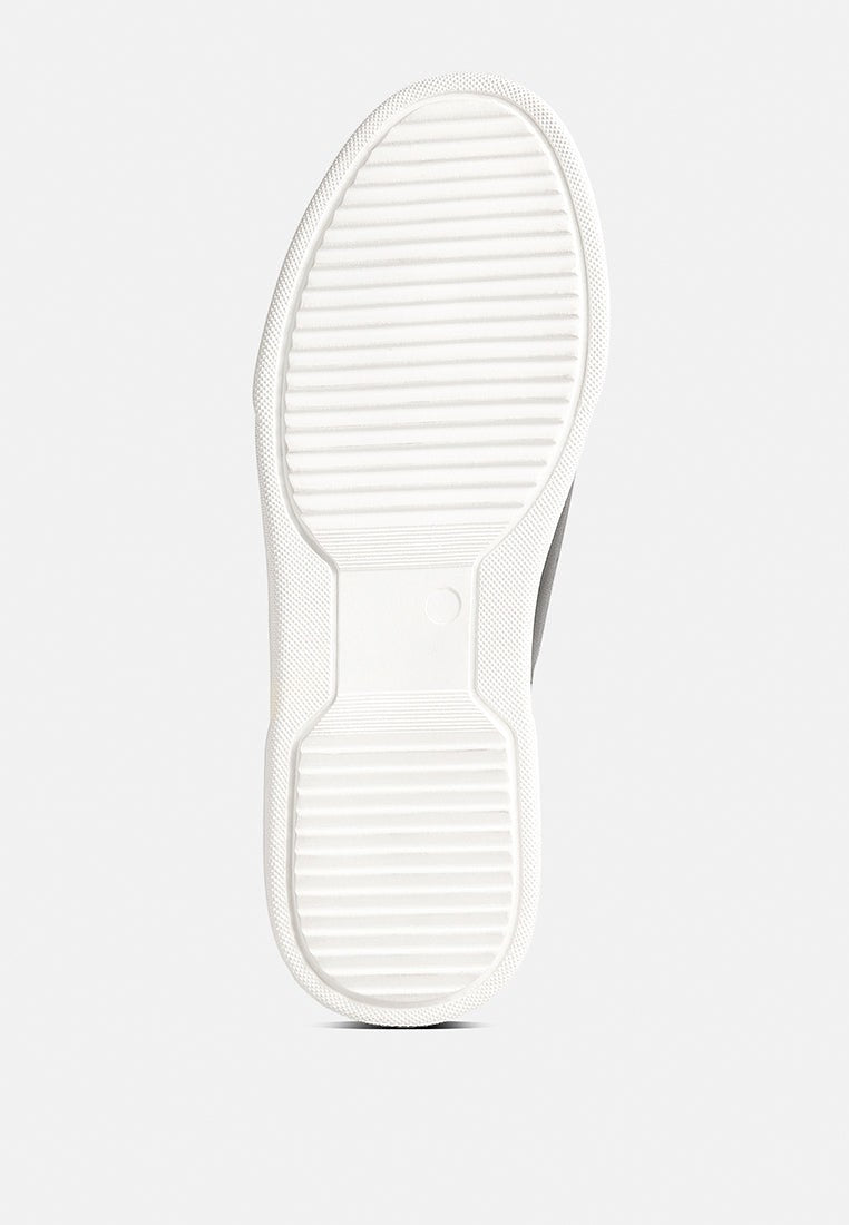 Magull Solid Lace Up Leather Sneakers
