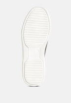 Magull Solid Lace Up Leather Sneakers