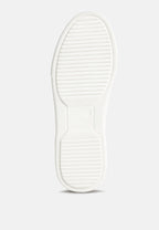 Magull Solid Lace Up Leather Sneakers