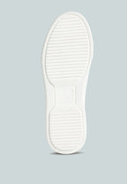 Magull Solid Lace Up Leather Sneakers