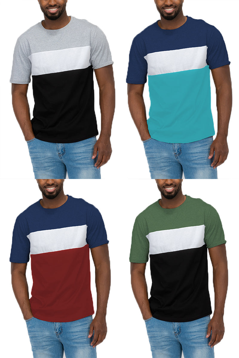 Justin Color Block Tee | 100% Cotton Vacation Shirt