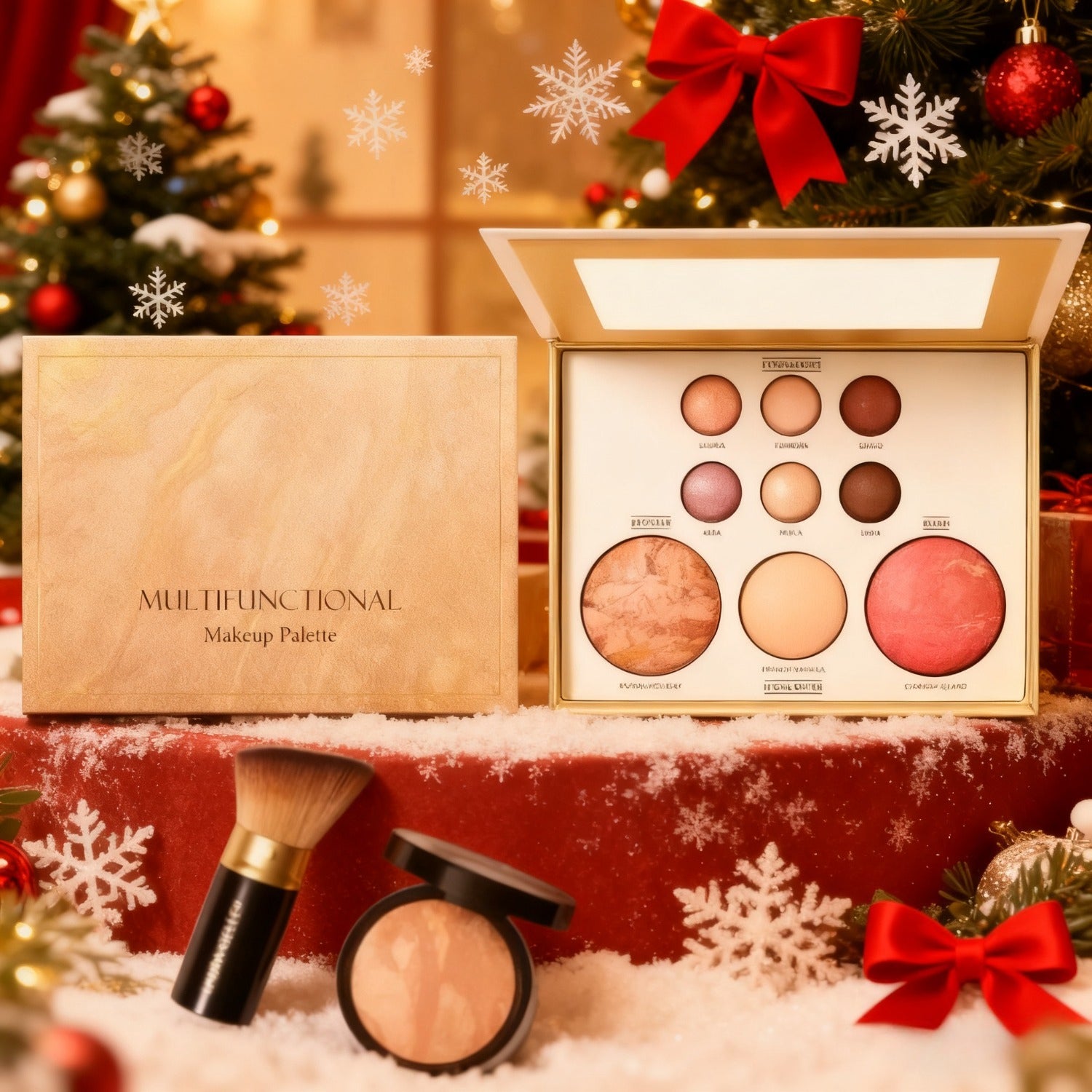 Multifunctional makeup palette set for festive travel and beauty needs