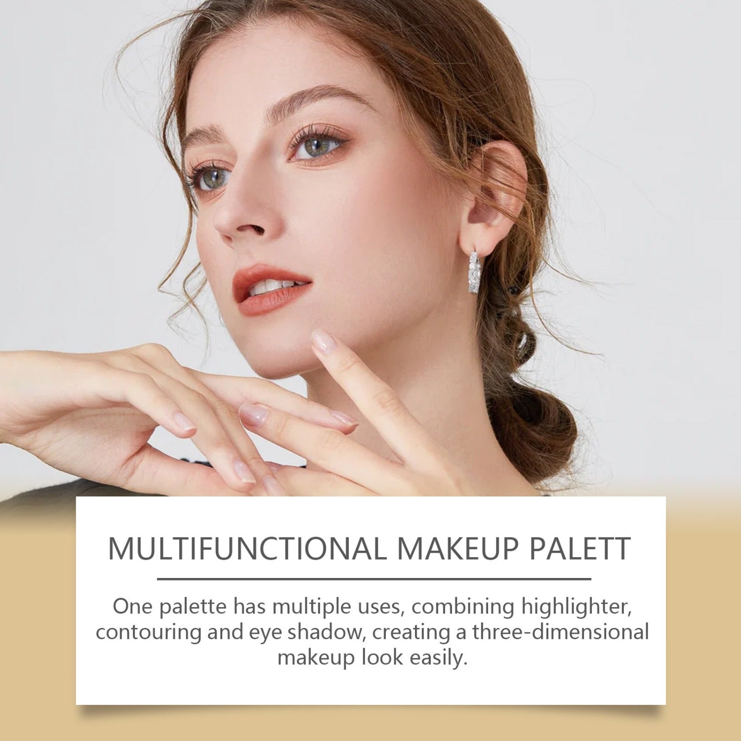 Sleek multifunctional makeup palette for travel and everyday use