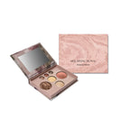 Multifunctional makeup palette, pink marble design, ideal for travel