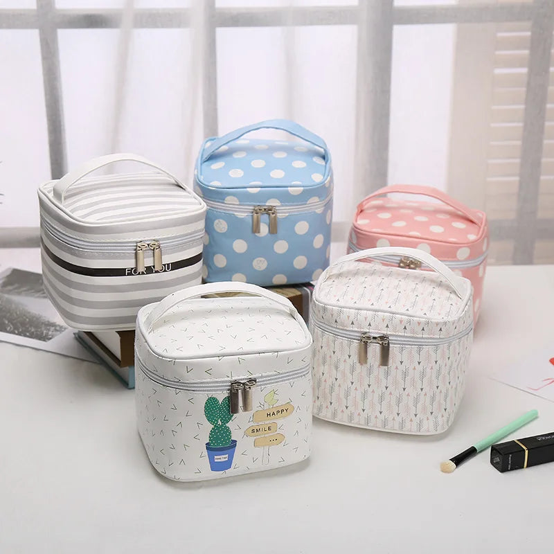 VacationGrabs makeup bag cosmetic, colorful patterns for travel organization