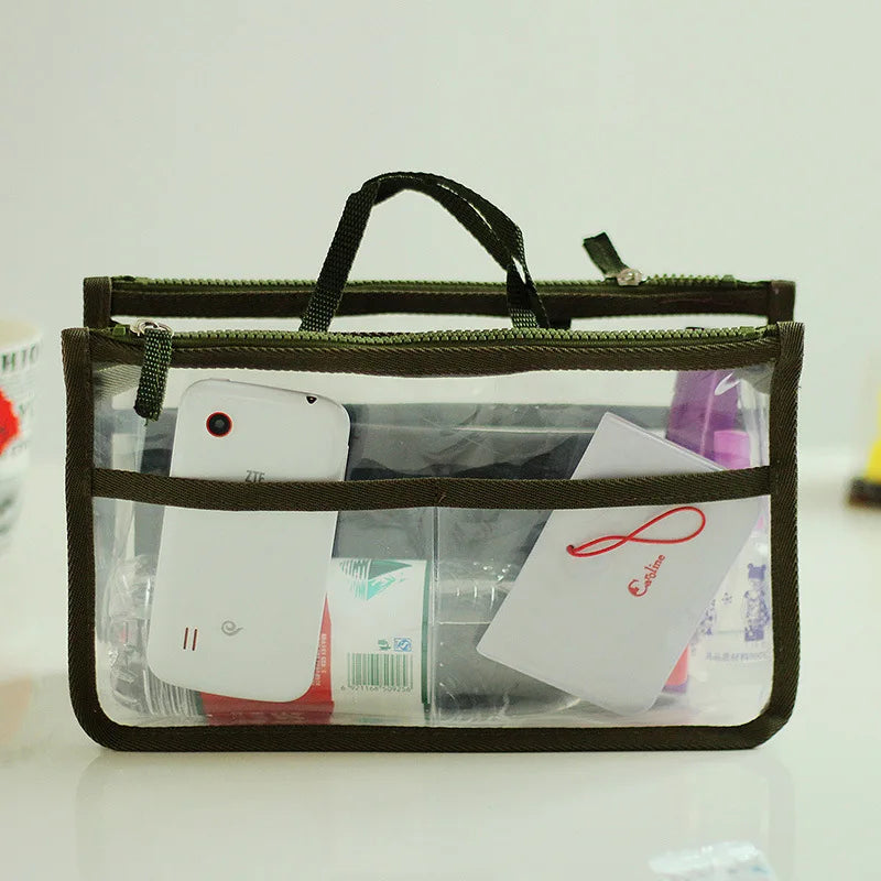 Transparent makeup bag cosmetic, durable material for travel organization