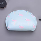 Blue flamingo makeup bag for travel and organization