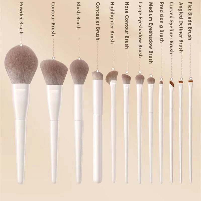 12-piece makeup brush set with foundation concealer and kabuki brushes (photo 6 of 6)
