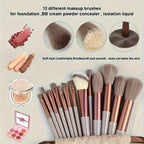 professional makeup brush set with soft bristles for beginners (photo 5 of 10)