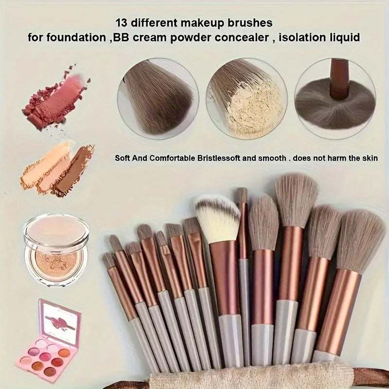 professional makeup brush set with soft bristles for beginners (photo 5 of 10)