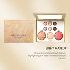 VacationGrabs multifunctional makeup palette with shades for light makeup