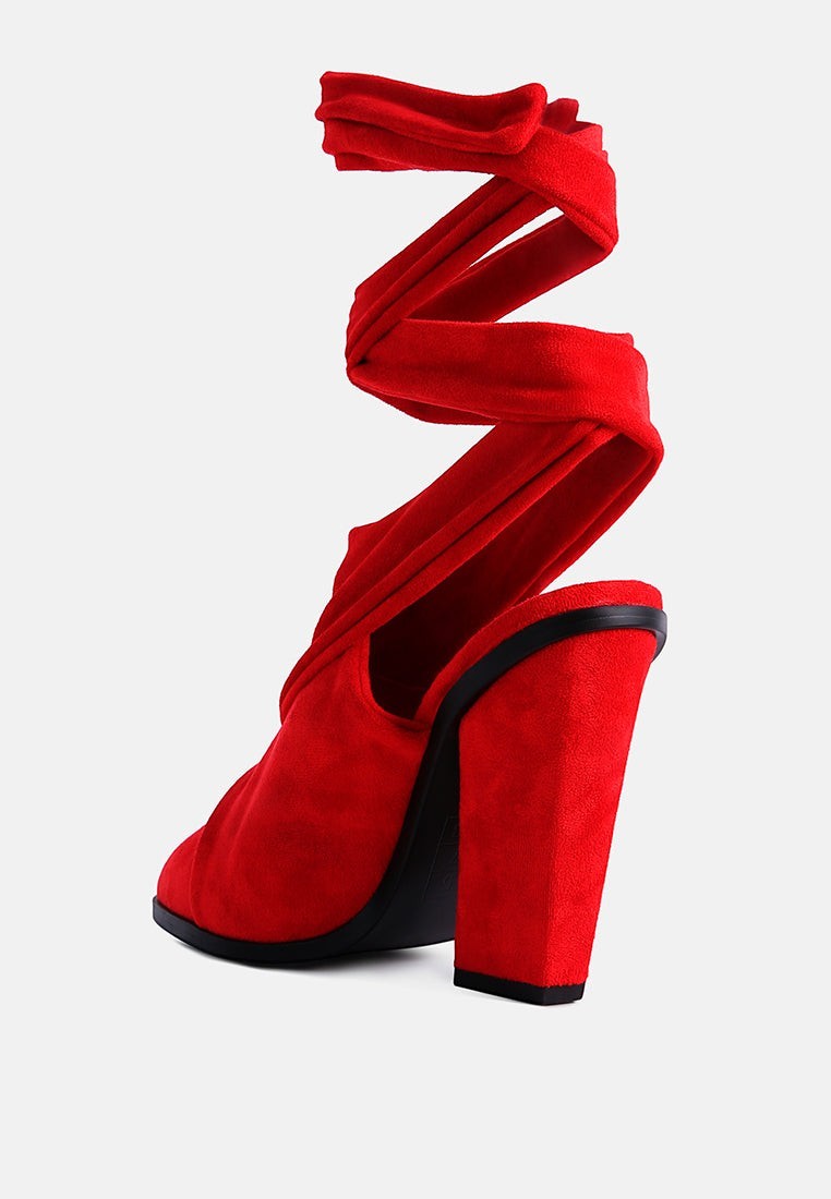Mules à talon carré à lacets Mama Fav
