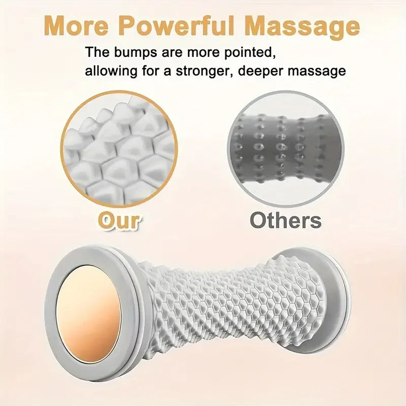 Manual foot massager roller for deep tissue relaxation and relief