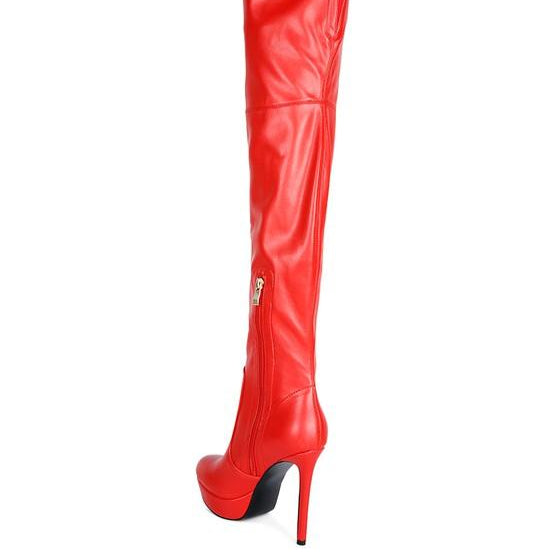 Women's Shoes - Boots Marvelettes Faux Leather High Heeled Long Boots
