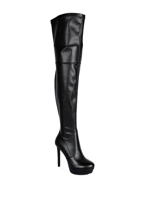 Women's Shoes - Boots Marvelettes Faux Leather High Heeled Long Boots