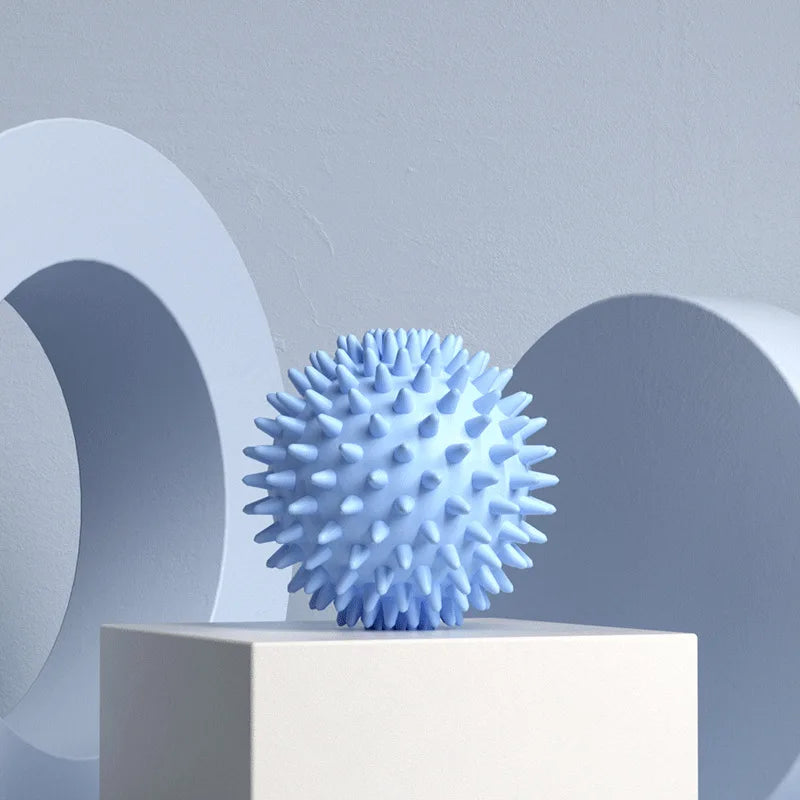 Blue spiky massage ball for muscle relaxation and tension relief