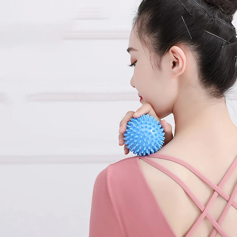 Blue massage ball for muscle relaxation, ideal for deep tissue therapy