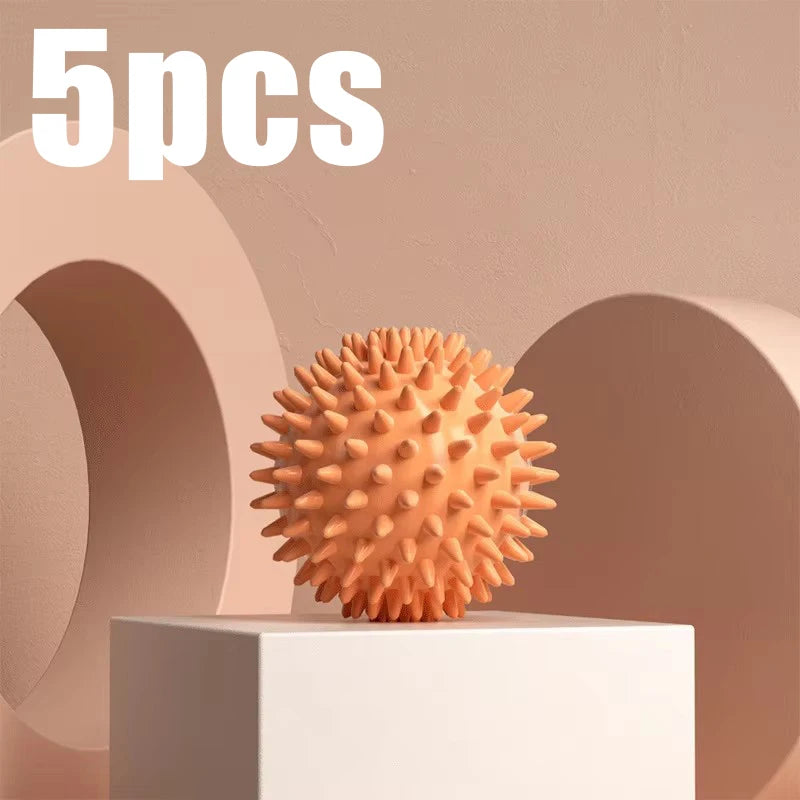 Peach massage ball for muscle relaxation, spiky design for effective relief