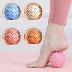 Colorful massage ball for muscle relaxation, spiky texture for added grip