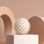 White spiky massage ball for muscle relaxation and physical therapy