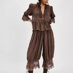 Women's matching Christmas family pajama sets in brown, soft fabric for cozy holidays
