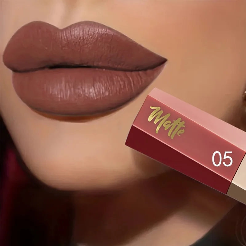 Nude lipstick in creamy matte finish for a smooth look
