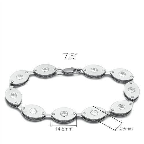 Matte rhodium crystal bracelet for women featuring a sleek design and sparkling accents