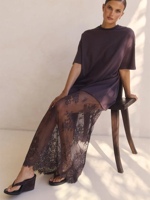 Women's lace overlay maxi dress by VacationGrabs, perfect for summer outings