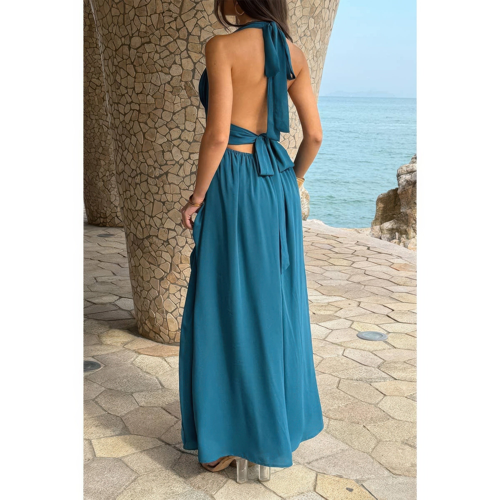 Elegant Halter Maxi Dress