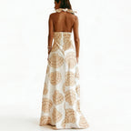 Shell print maxi dress from VacationGrabs for beach outings
