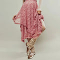 Women's pink lace maxi skirt for summer outings