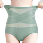 High waist panties women, teal color, stretchy fabric for comfort