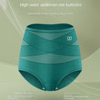 High waist panties women in teal, mulberry silk, designed for comfort and support