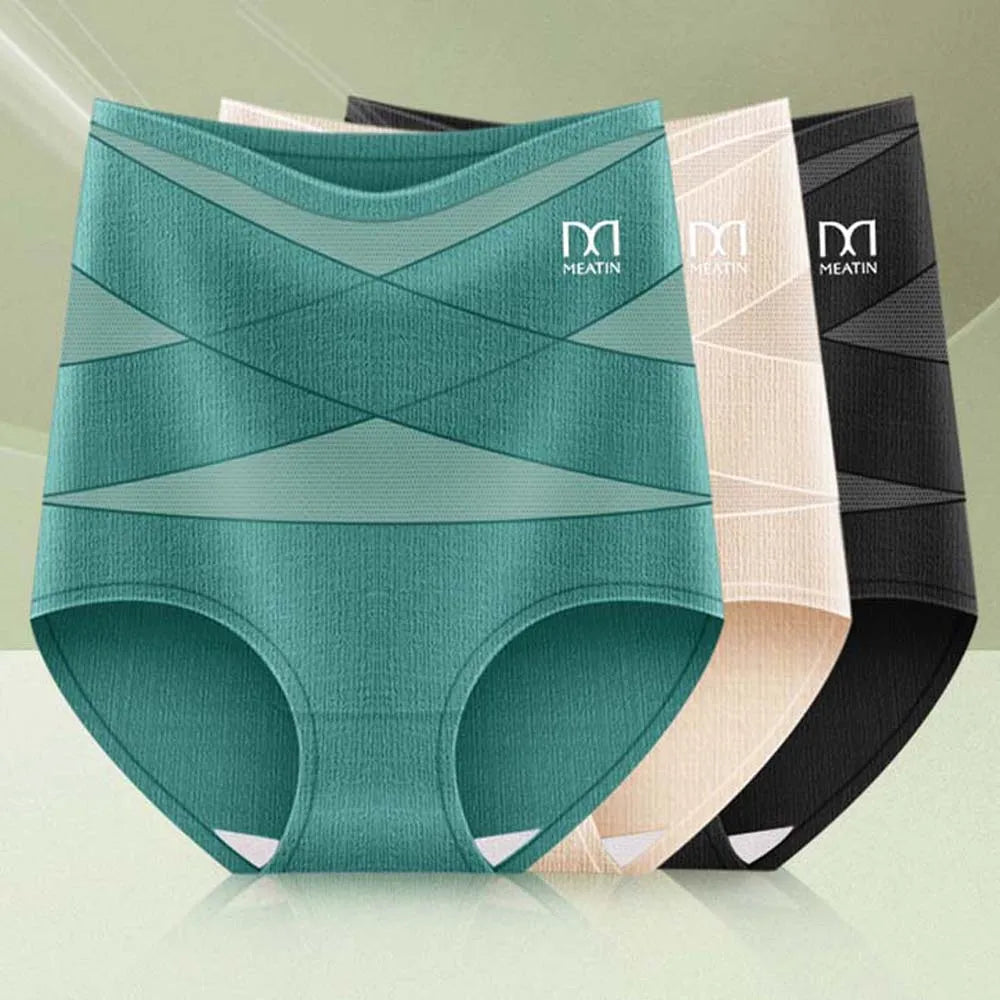 High waist panties women in teal, beige, and black for shaping and comfort