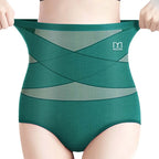 high waist panties women in teal, seamless, comfortable shapewear