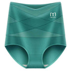 High waist panties women in teal, stretchy fabric for comfort