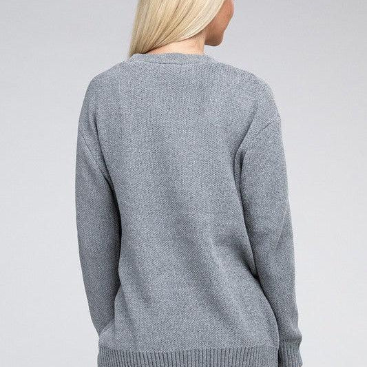 Women's Sweaters - Cardigans Melange Open Front Sweater Cardigan