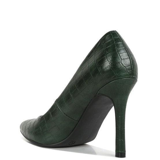 Women's Shoes - Heels Mellen Croc Faux Leather Formal Pumps