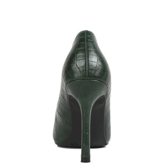 Women's Shoes - Heels Mellen Croc Faux Leather Formal Pumps