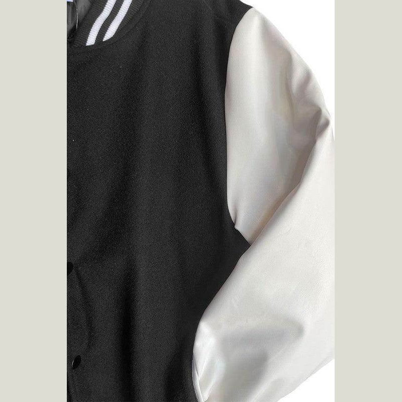 Men's Two Tone Letterman Jackets - VacationGrabs